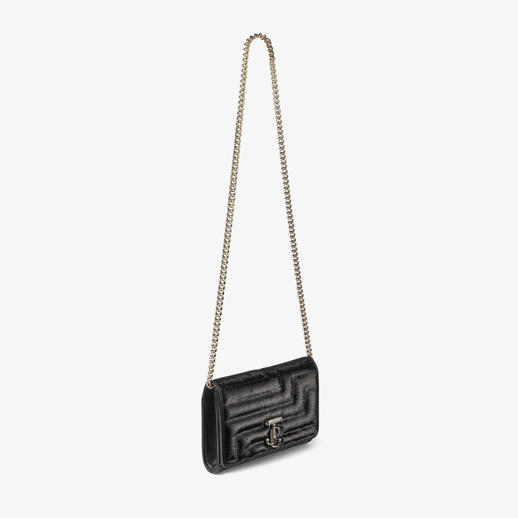 Avenue Clutch
Black Avenue Sequin Clutch Bag with Crystal Bar - 5