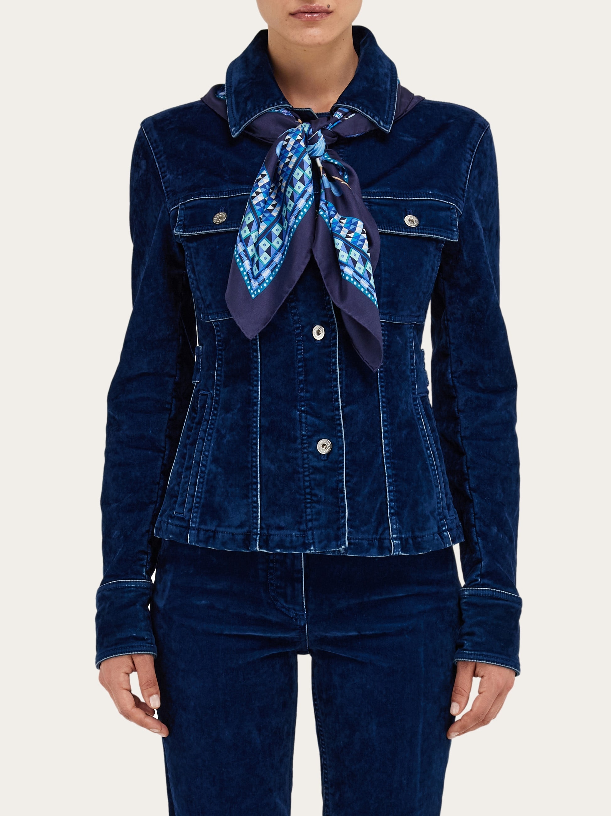 Animal print silk scarf - 3