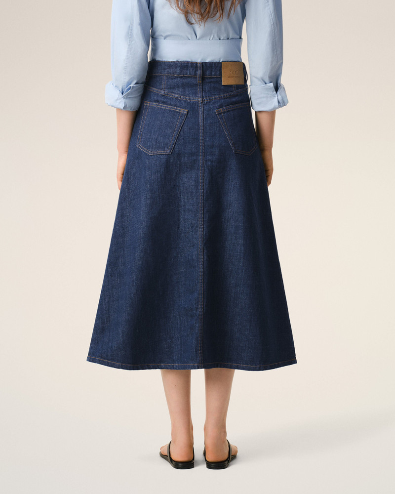 BLUE COTTON LONG SKIRT 4