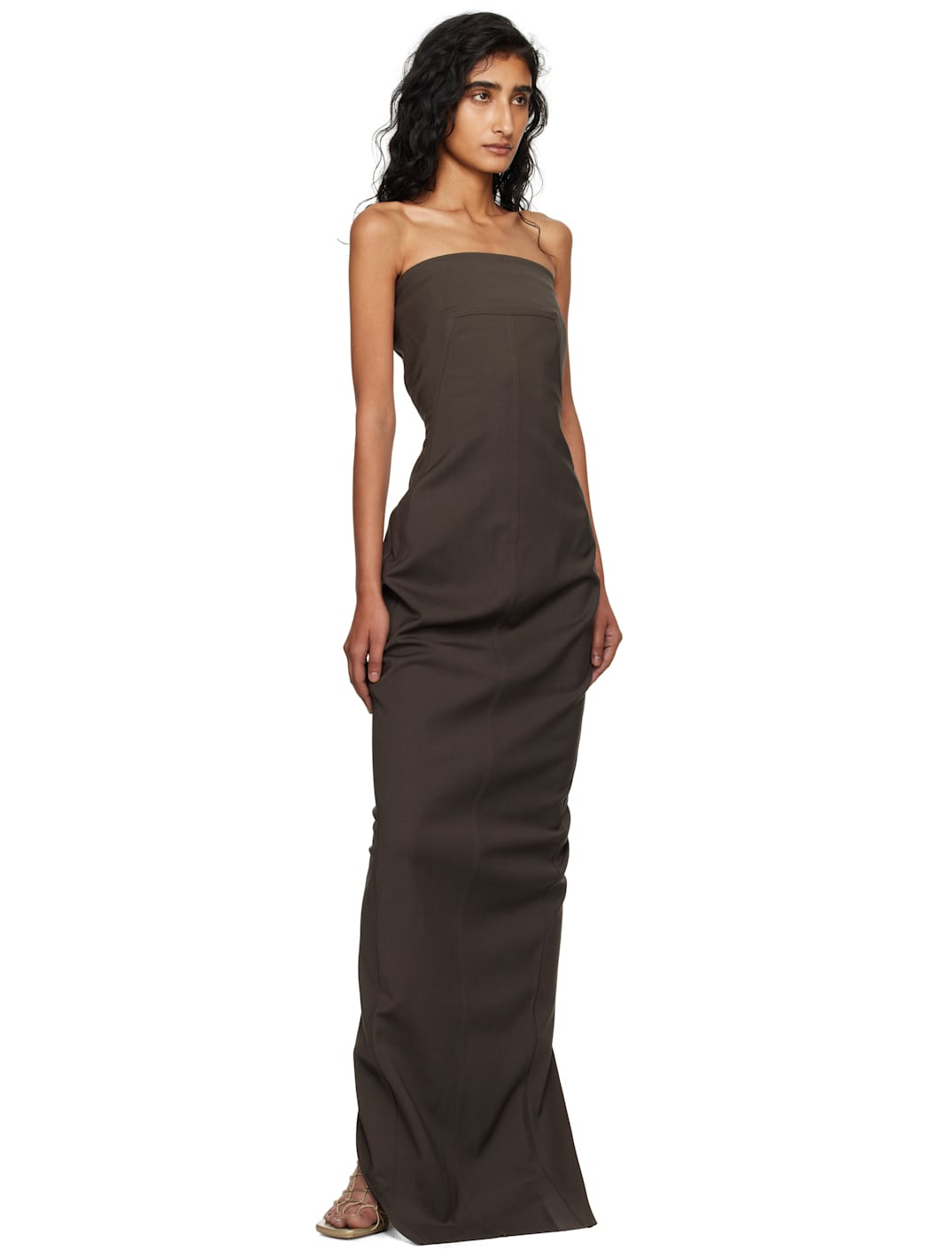 Gray Concordians Bustier Maxi Dress - 4