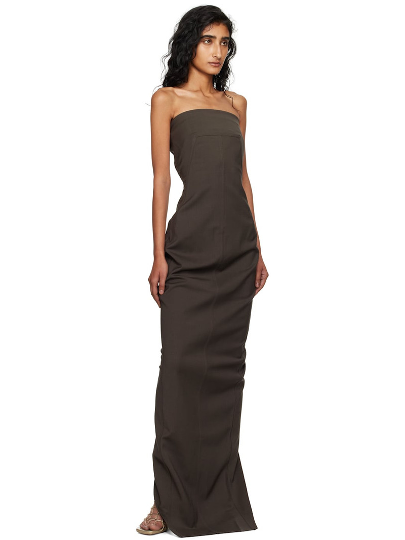 Rick Owens Gray Concordians Bustier Maxi Dress outlook