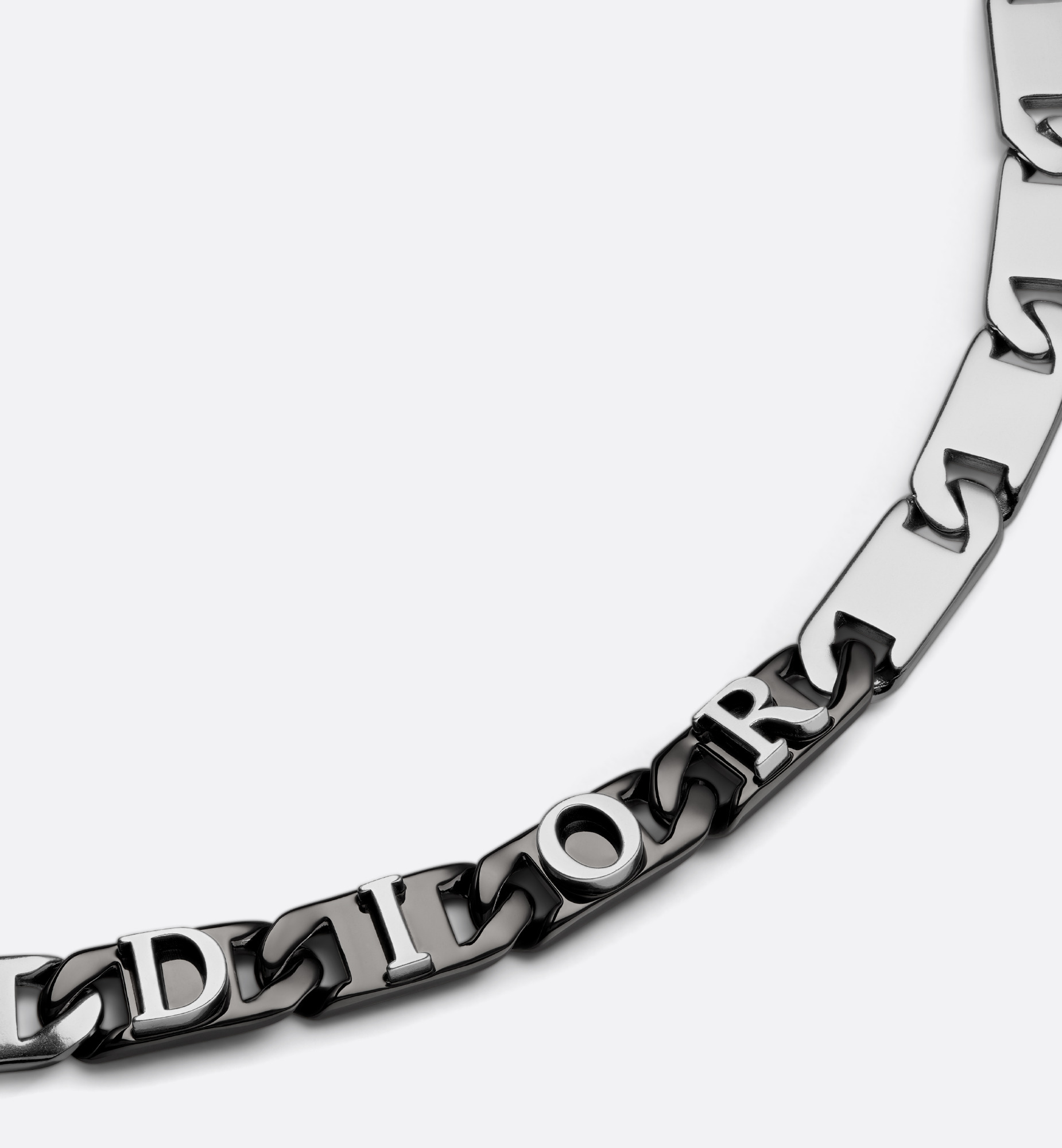 Dior Contrast Chain Link Necklace - 3