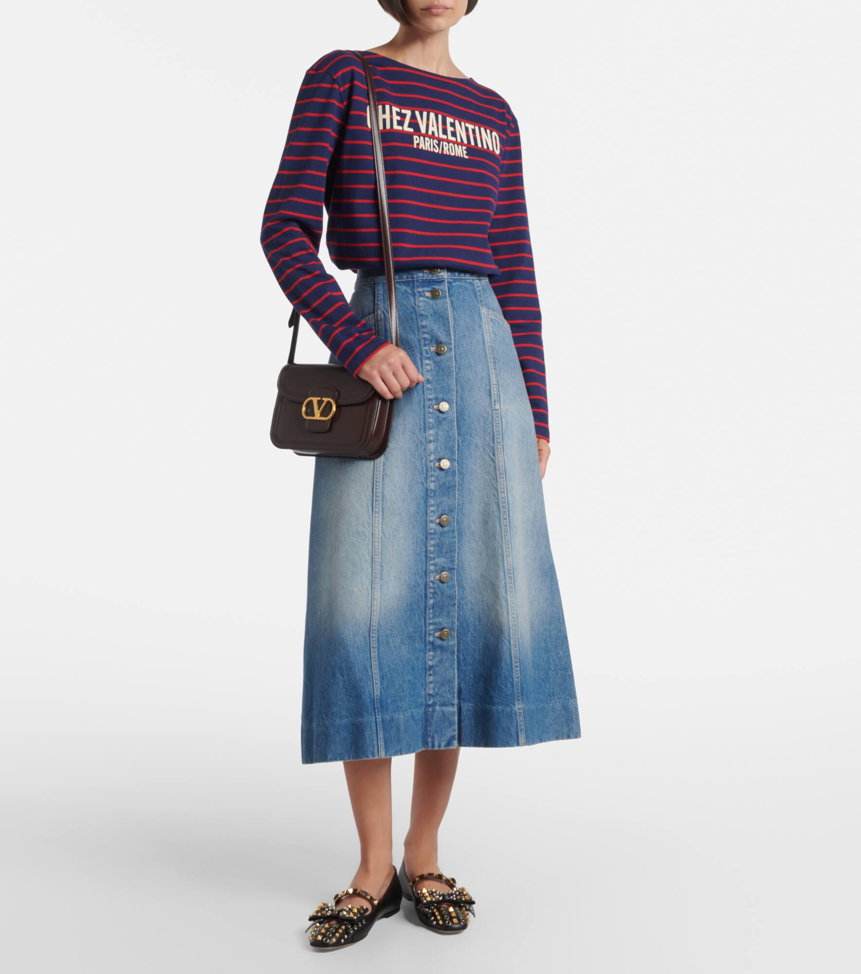 Denim midi skirt - 2