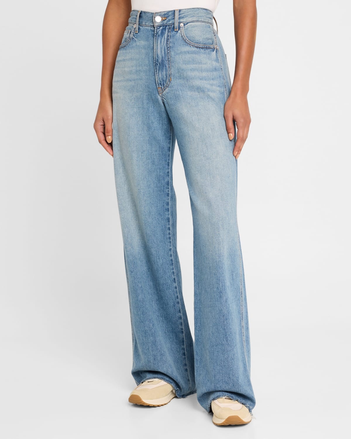 Kasey Mid-Rise Wide-Leg Jeans - 4