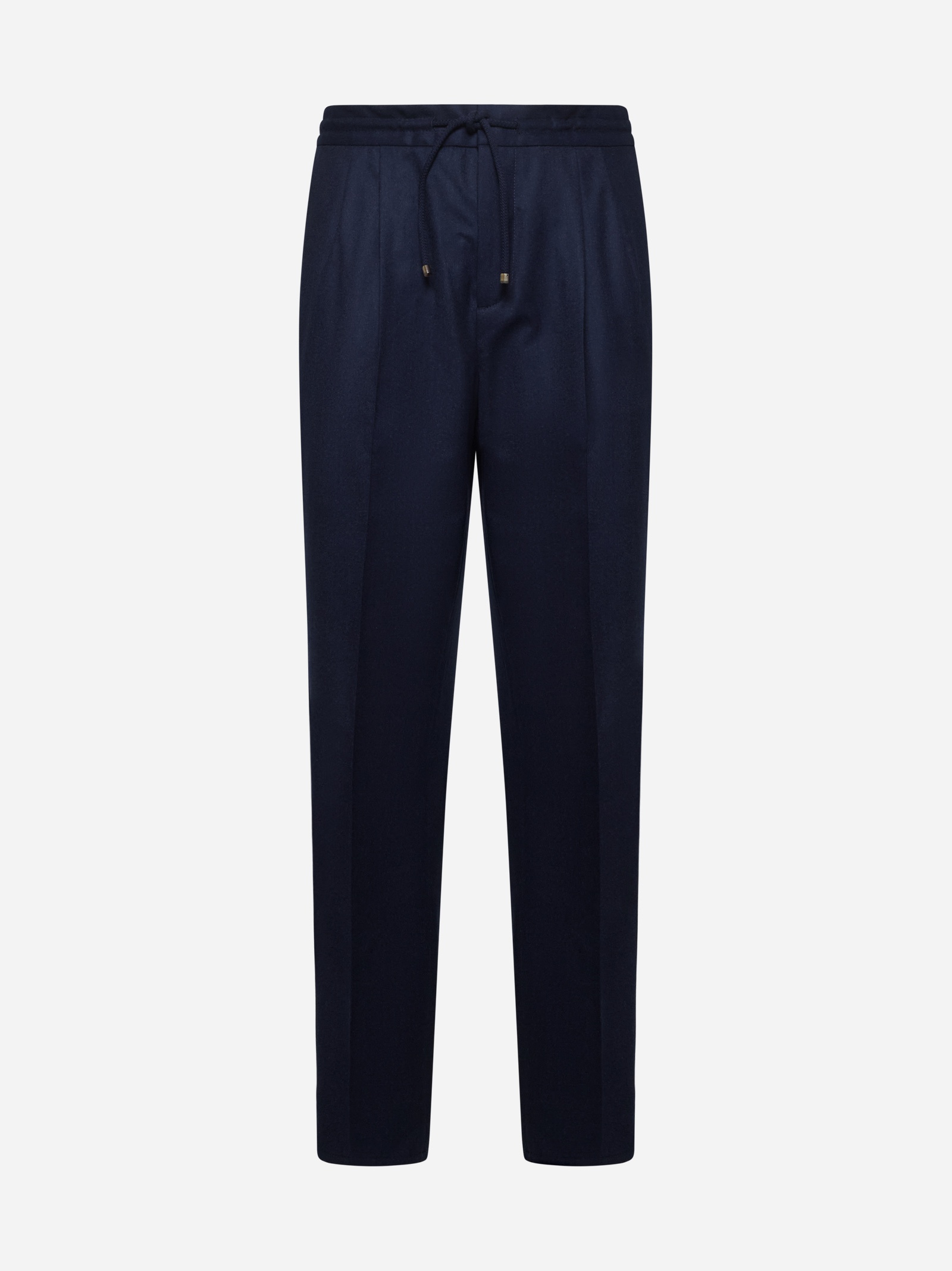 Brunello Cucinelli Blue flannel Leisure fit trousers
