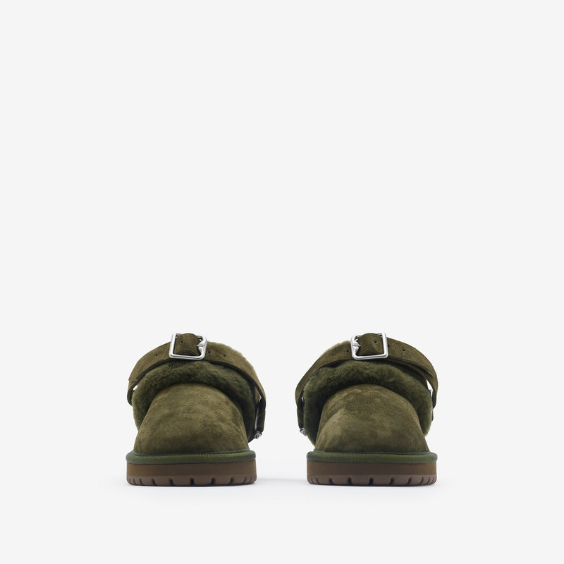 Suede and Shearling Chubby Mules 3