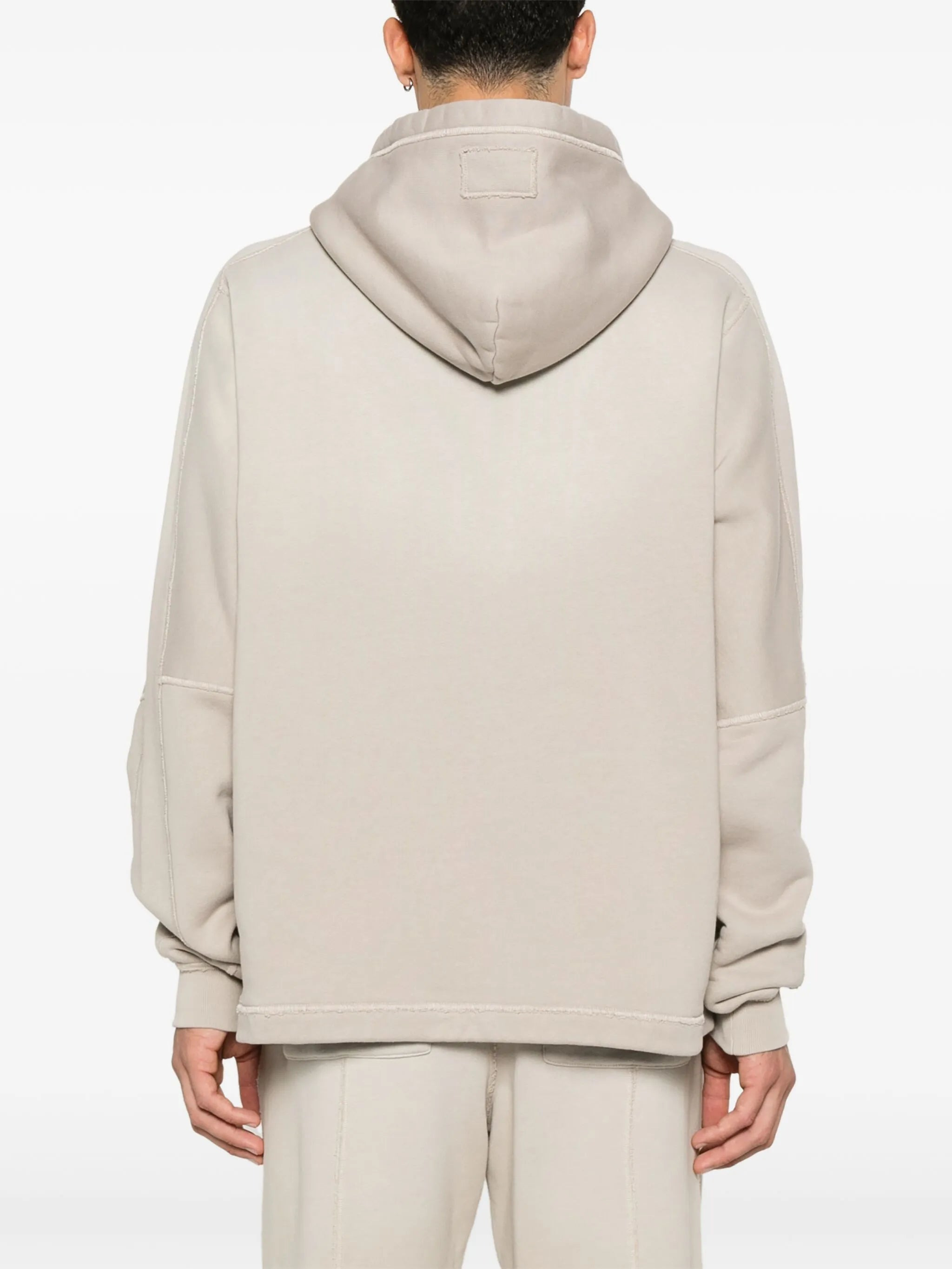 seam-detail hoodie - 4