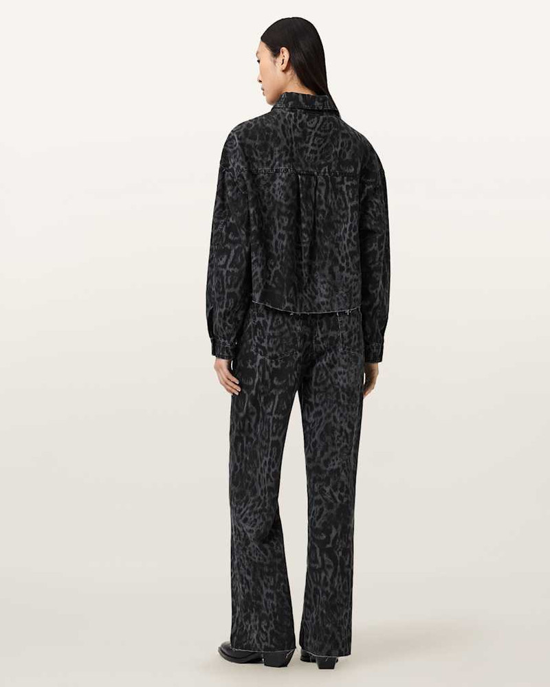 BLAKE WIDE LEG LEOPARD PRINT JEANS 8