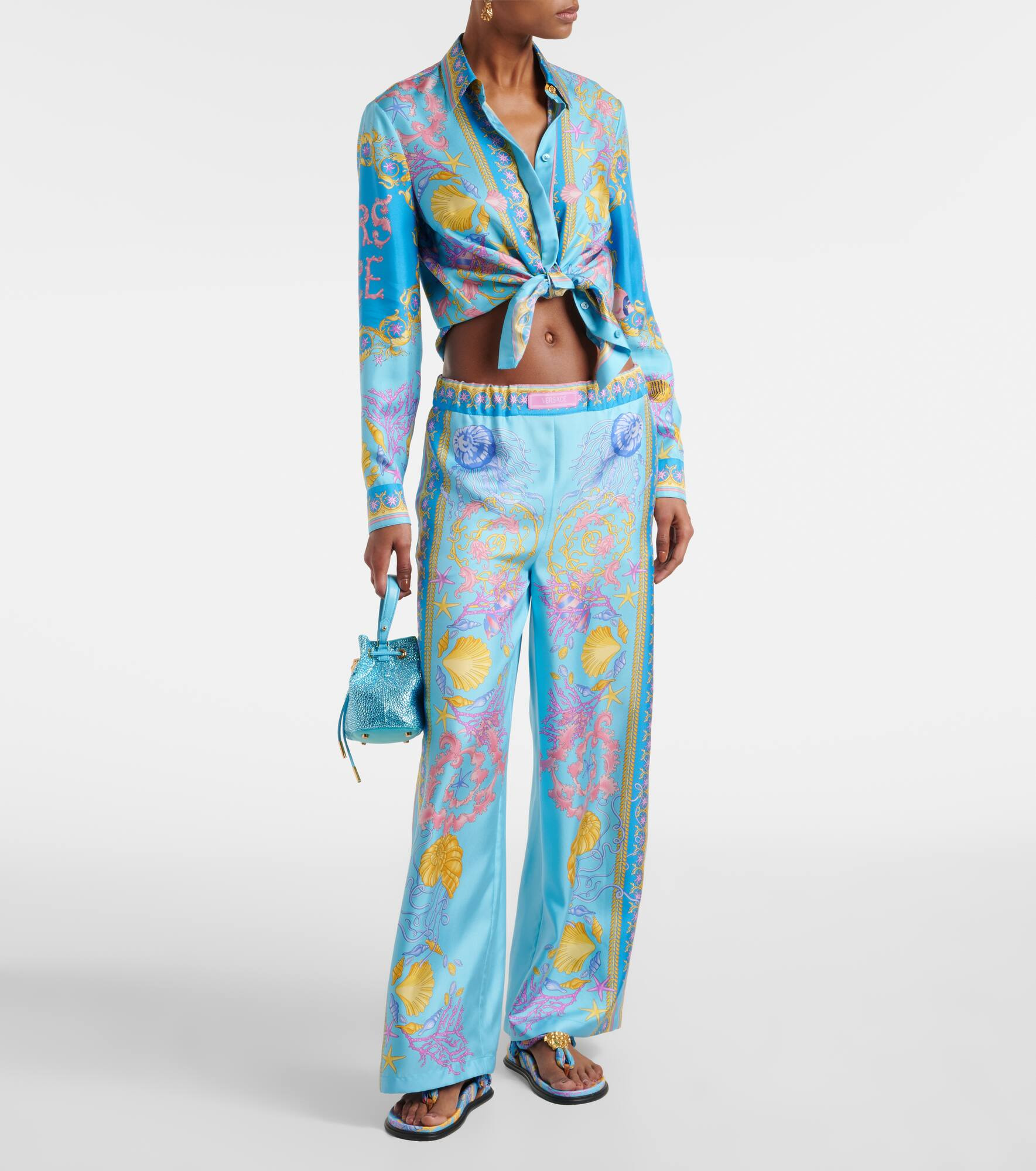 Printed wide-leg pants - 2