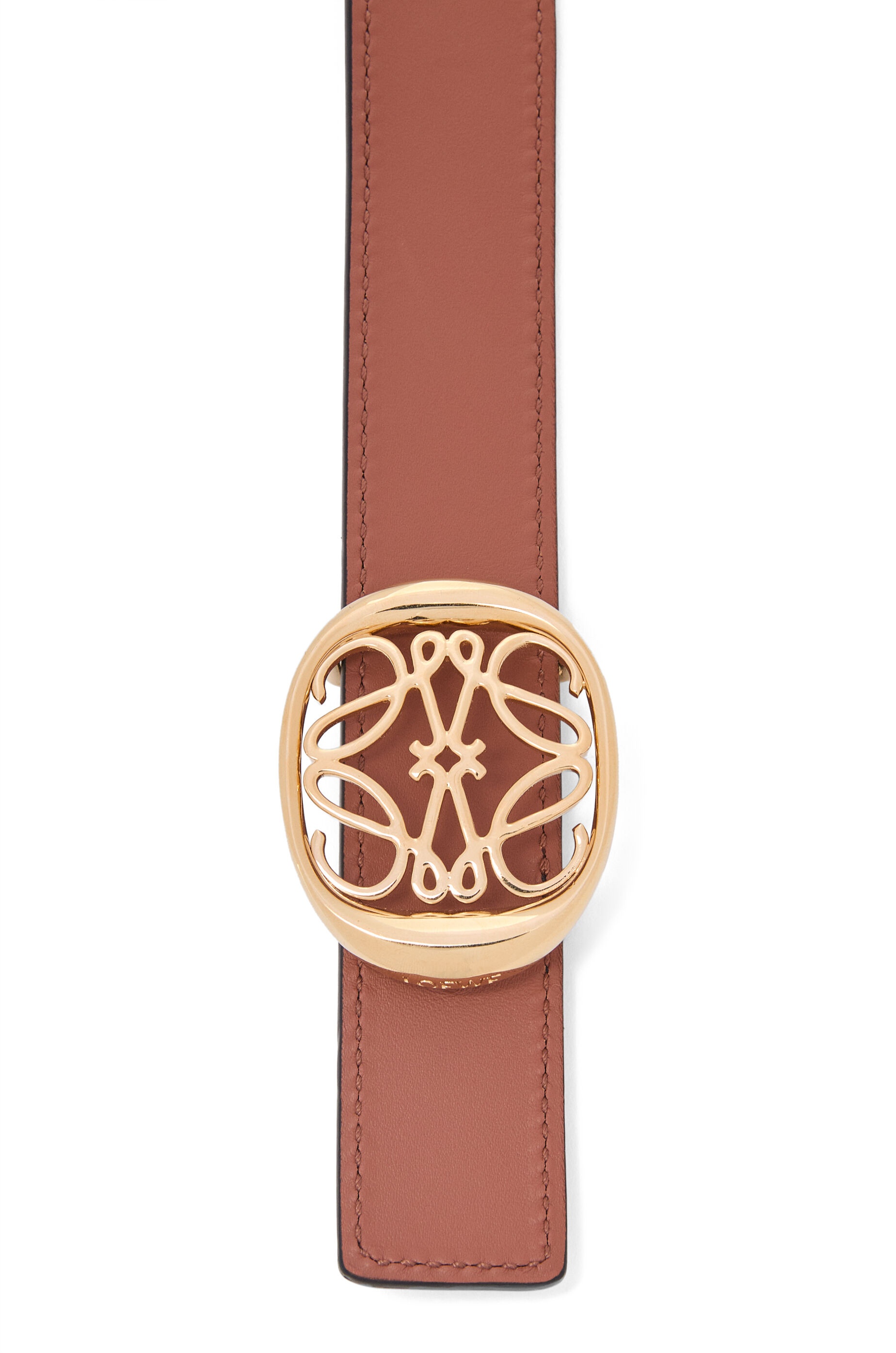 Reversible Anagram Ellipse belt in smooth calfskin - 3