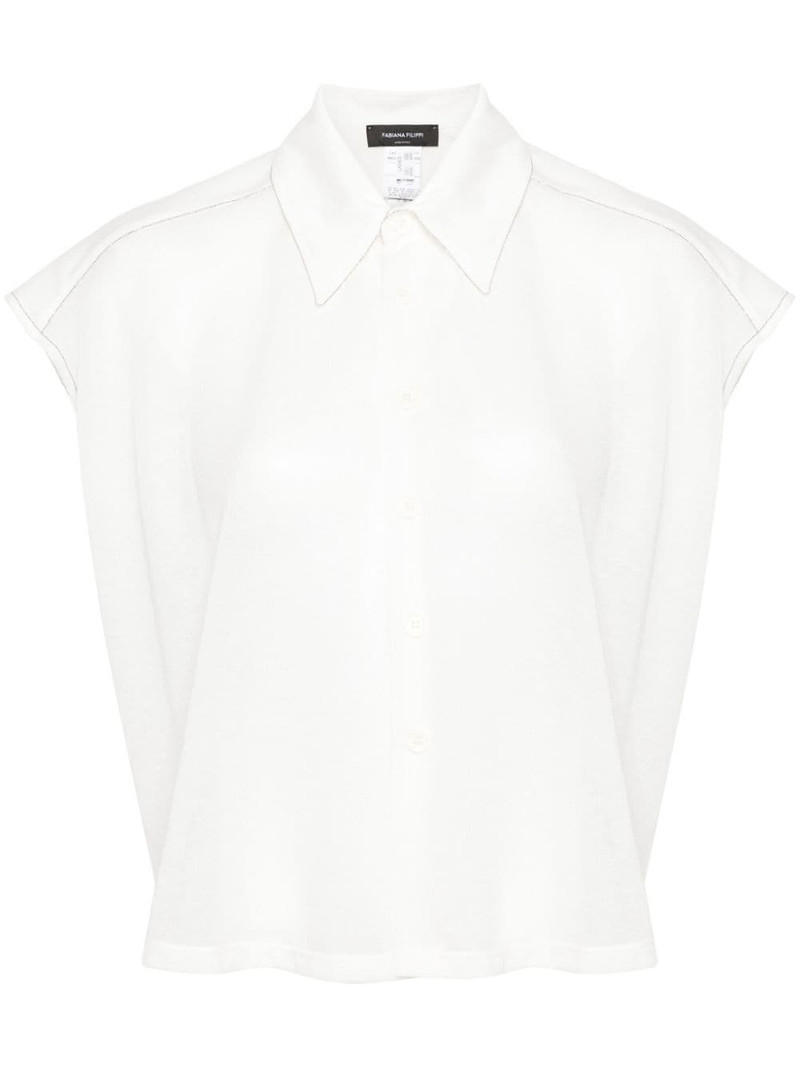 fine-knit sleeveless shirt 1