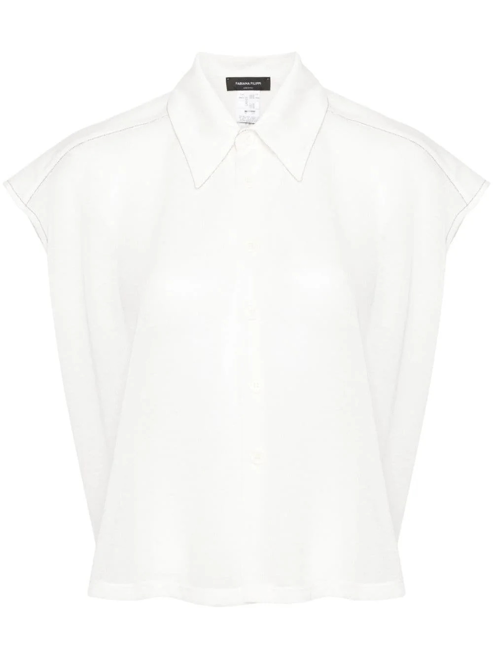 fine-knit sleeveless shirt - 1