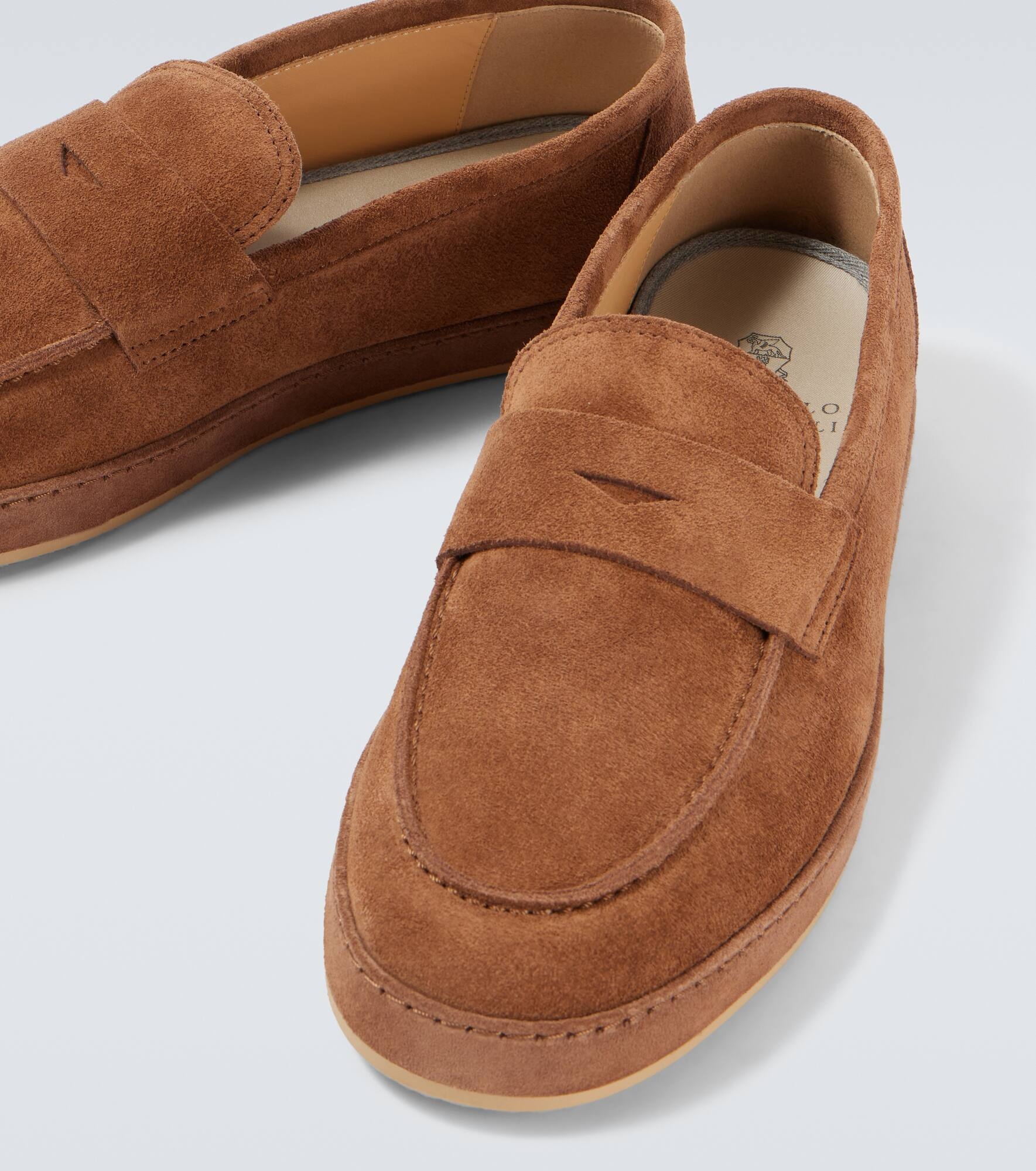 Suede penny loafers - 3