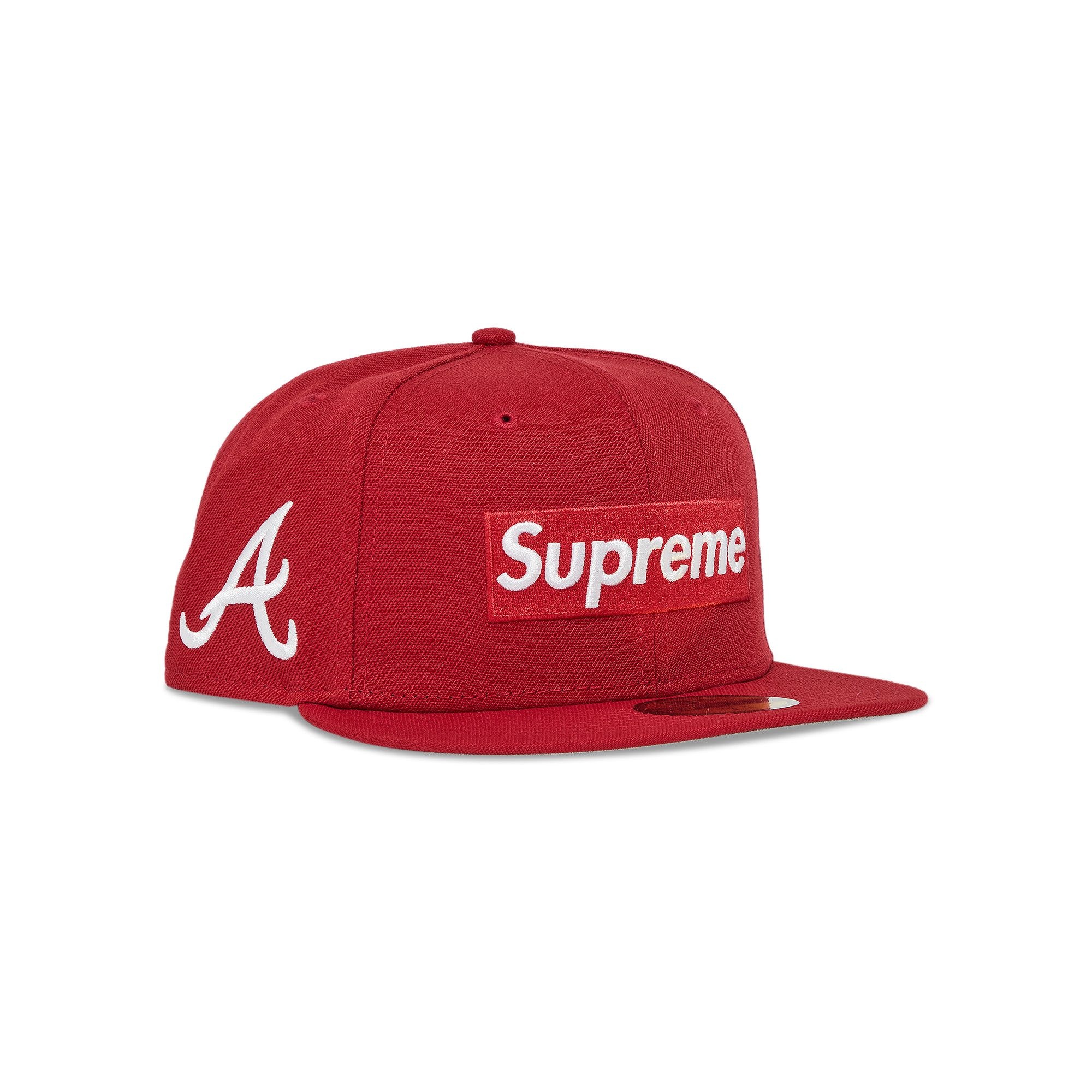 Supreme x MLB Teams Box Logo New Era 'Red - Atlanta' - 2