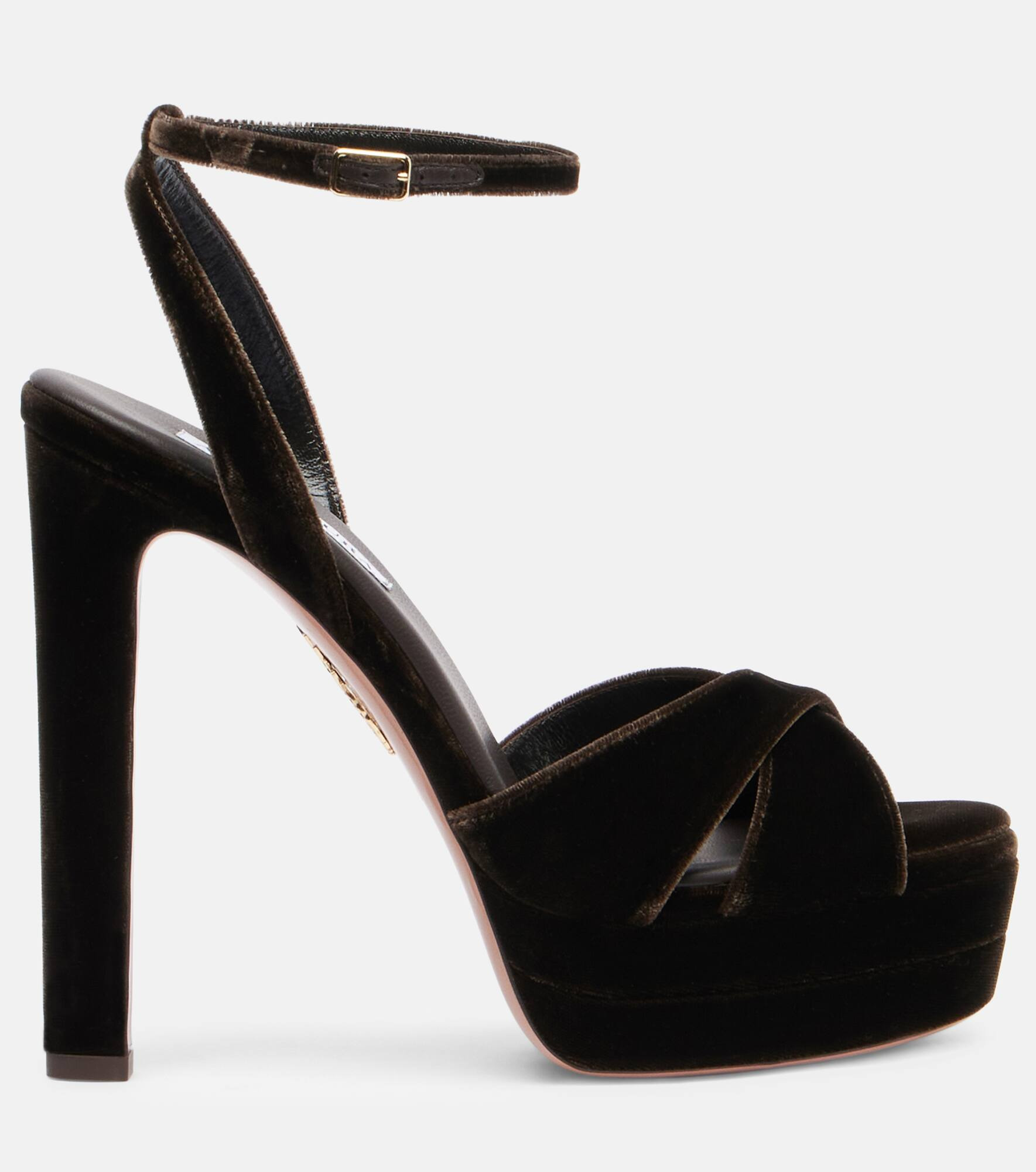 Divine 130 velvet platform sandals - 4