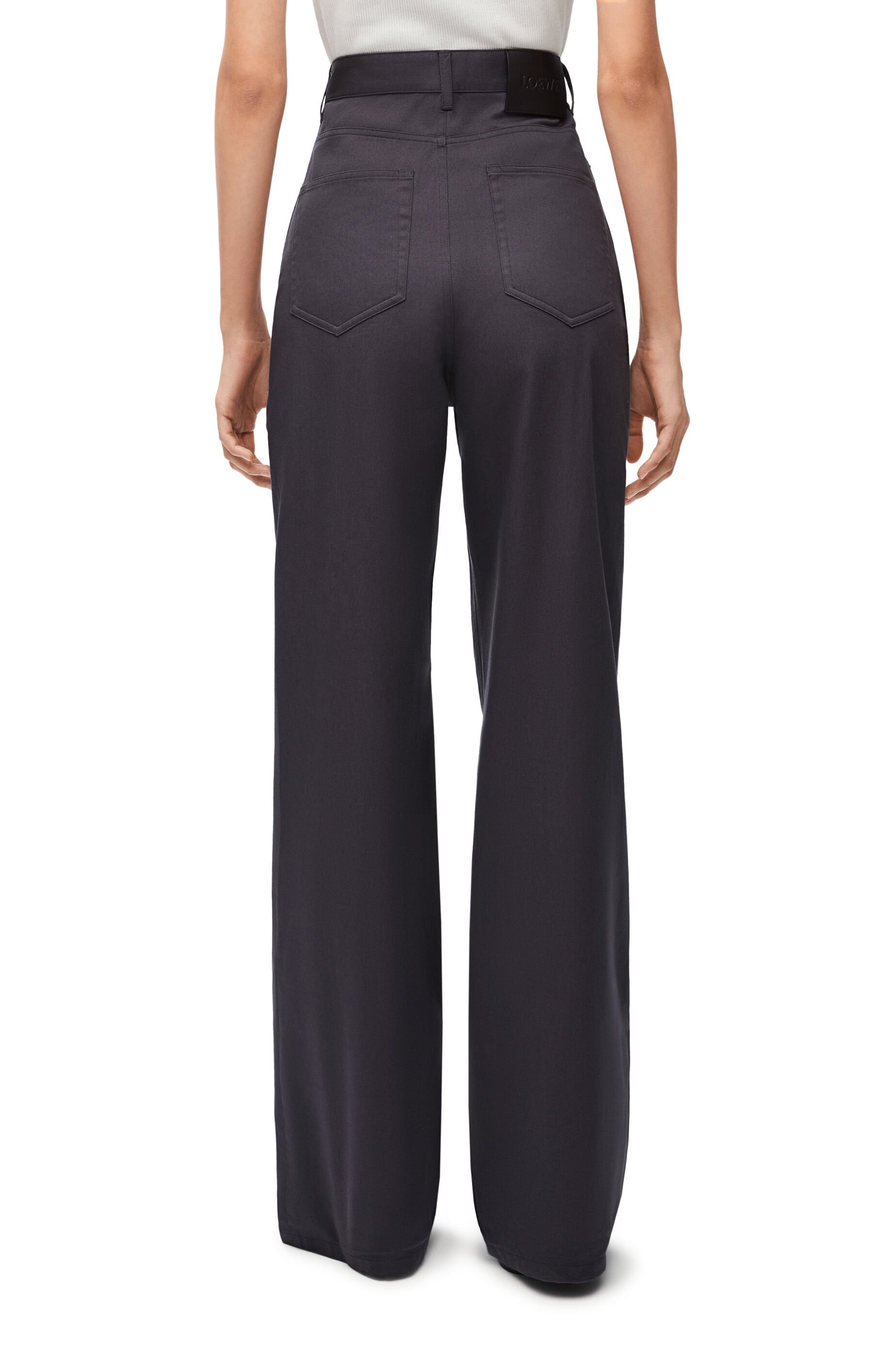 High waisted trousers in cotton - 4