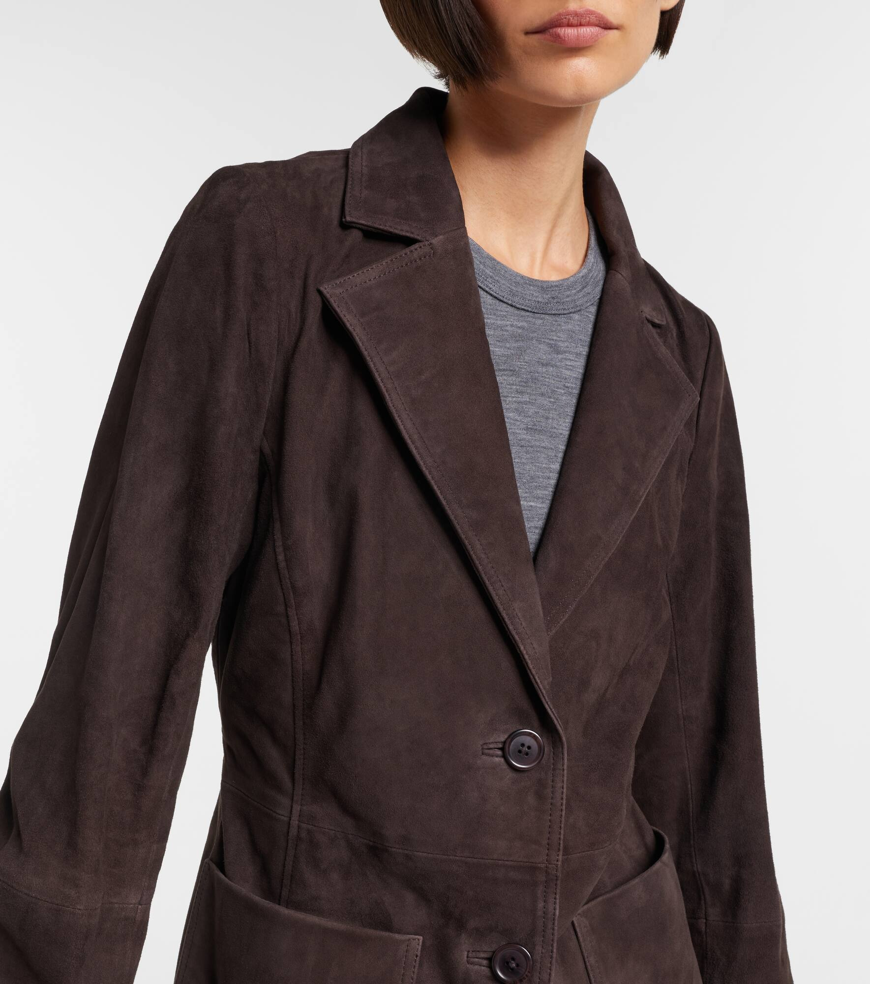 Suede blazer - 4