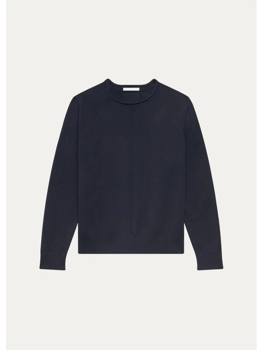 Men's Cotton Raw-Edge Crewneck Sweater - 1