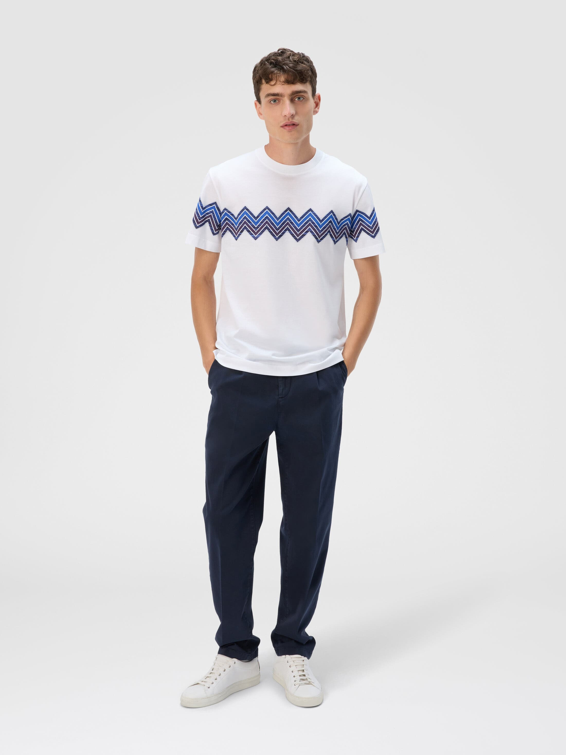 Missoni T-shirt With Maxi Chevron Insert in White at Nordstrom - 2