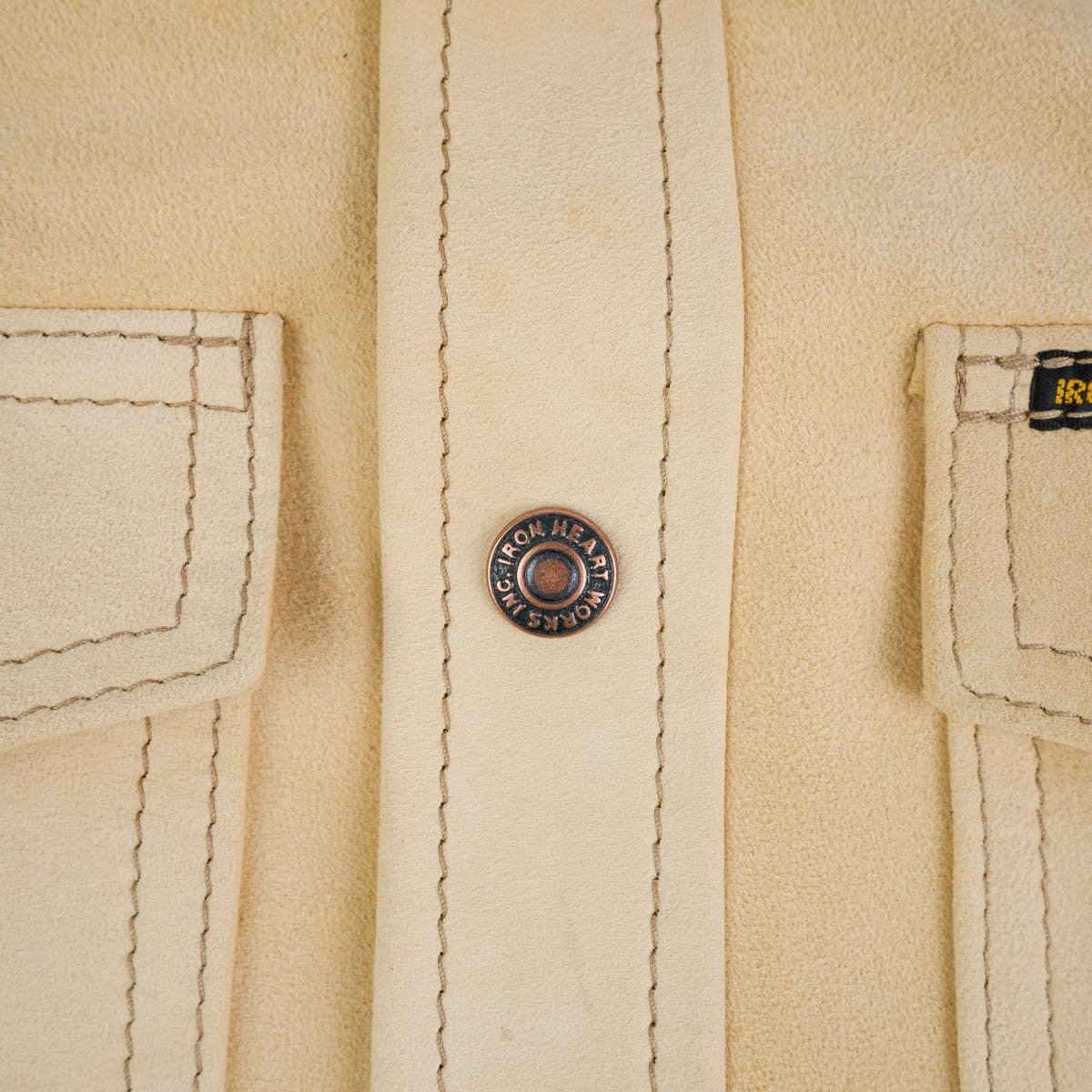 IHSB-BIGBUCK-NAT Deerskin Western Shirt 'The Big Buck' - Natural - 9