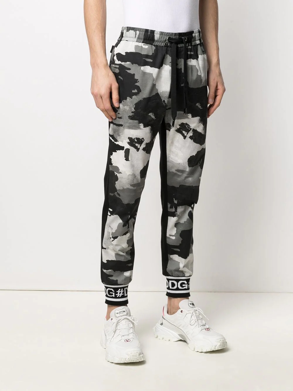 camouflage-print drawstring track pants - 3