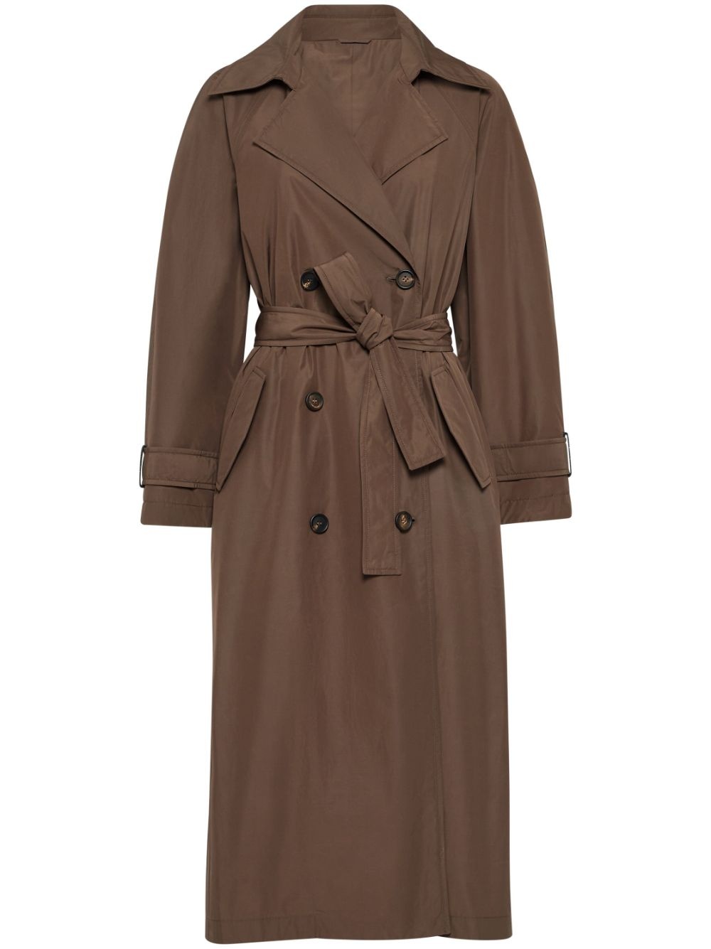Monili bead-embellished trench coat - 1