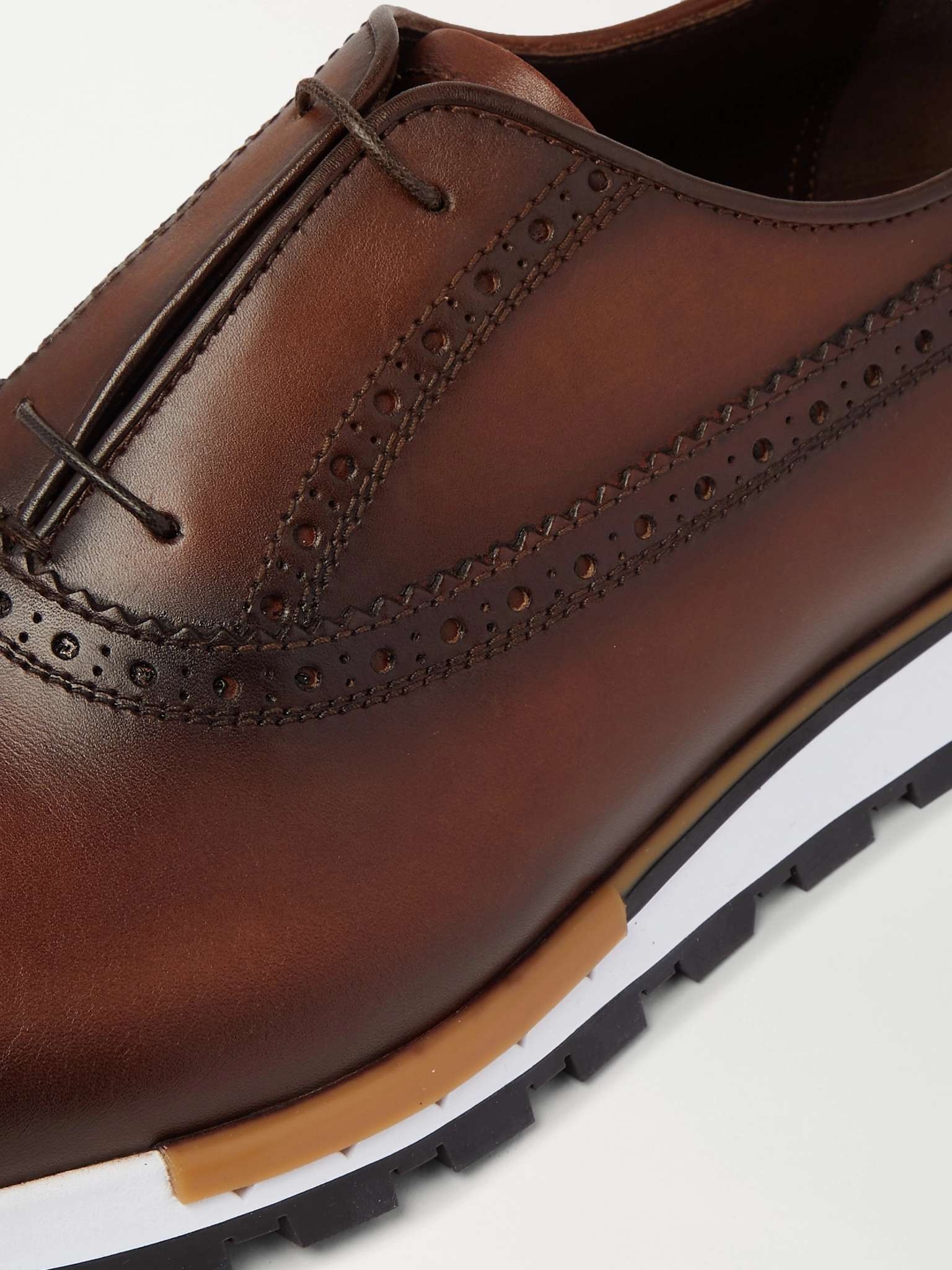 Fast Track Leather Brogue Sneakers - 6