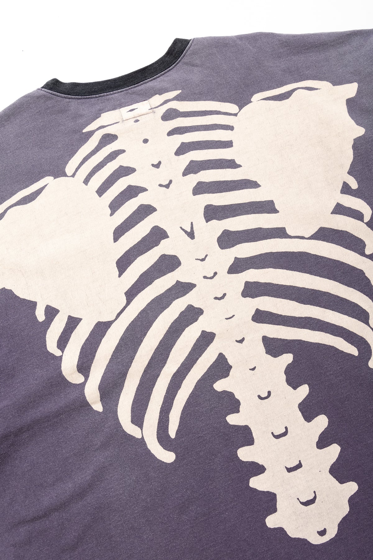 Kapital Jersey 2TONES BIG Pocket T (BONE) - Black x Purple