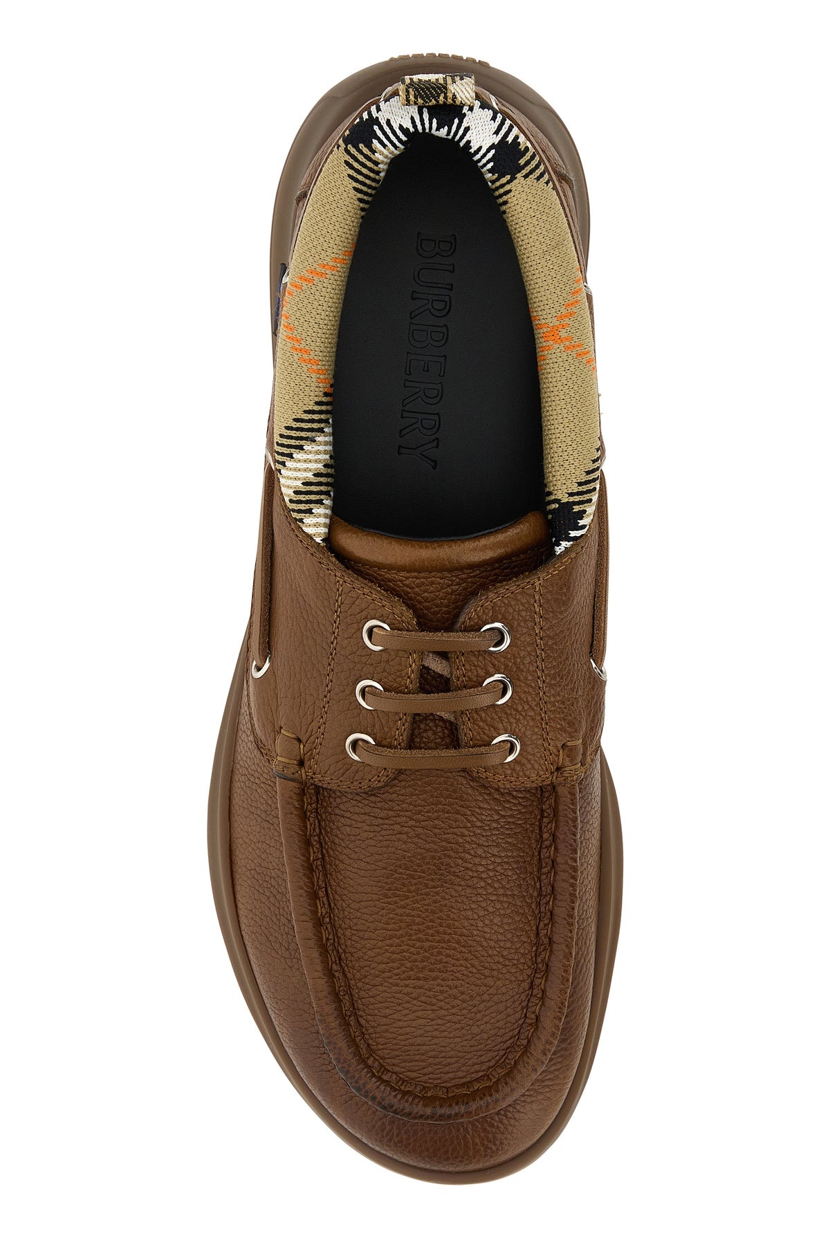 Brown leather Raft loafers - 4