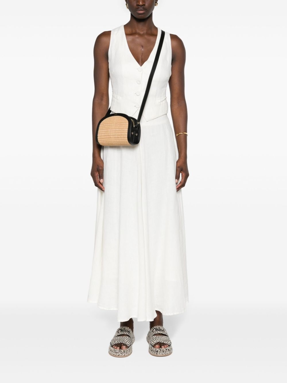 バッグ A.P.C mini Demi-Lune raffia crossbodybag A.P.C Paris Saci Demi Lune mini noisette raffia Bag purse | eBay