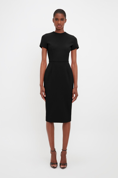 Victoria Beckham Fitted T-Shirt Dress In Black outlook