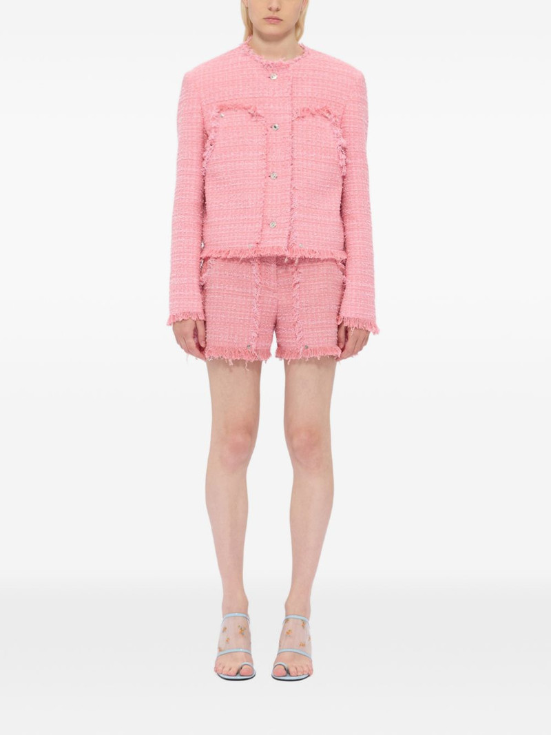 MSGM fringed-hem shorts outlook