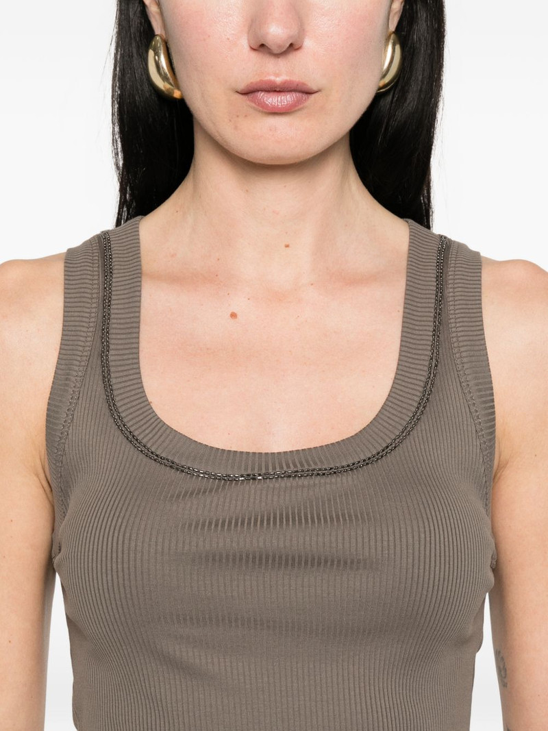 beaded ribbed tank top 5