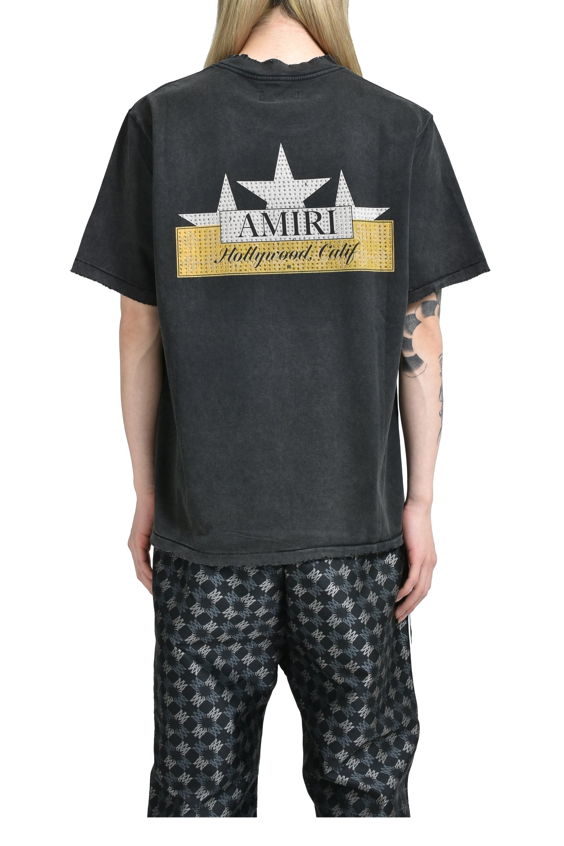 【AMIRI】在庫薄 Vintage Crystal Star フーディ AMIRI VINTAGE AMIRI CRYSTAL STAR TEE / BLK | nubiantokyo