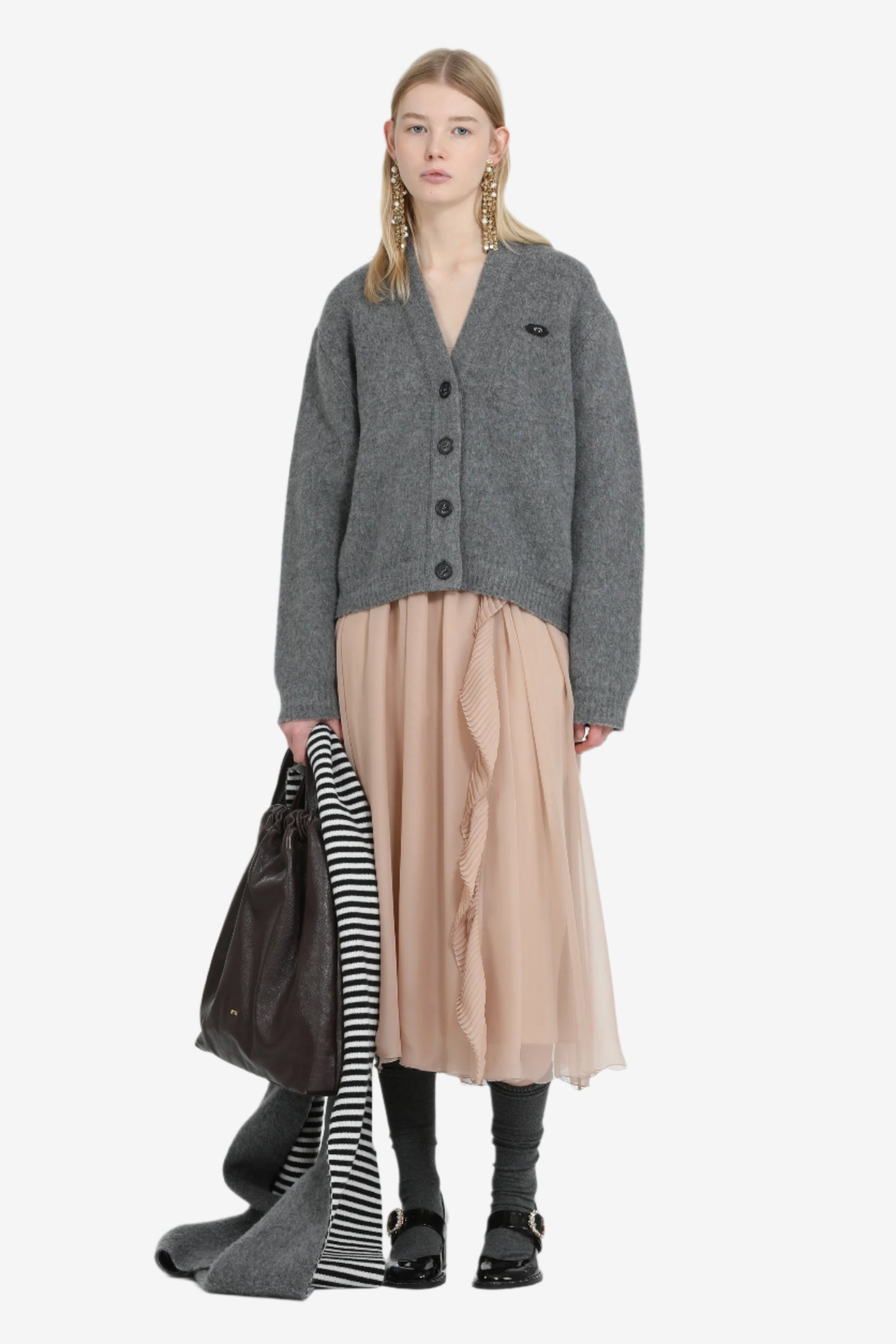 CARDIGAN SWEATER WITH LOGO - 4