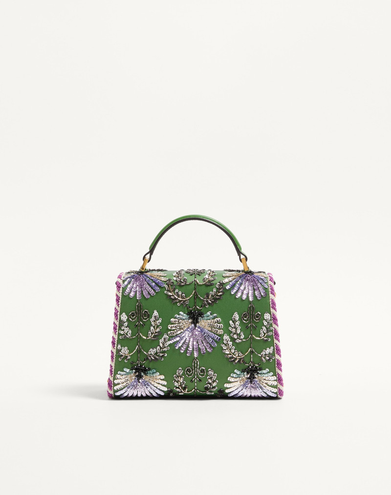 VALENTINO GARAVANI VSLING MINI EMBROIDERED HANDBAG WITH JEWEL LOGO 5