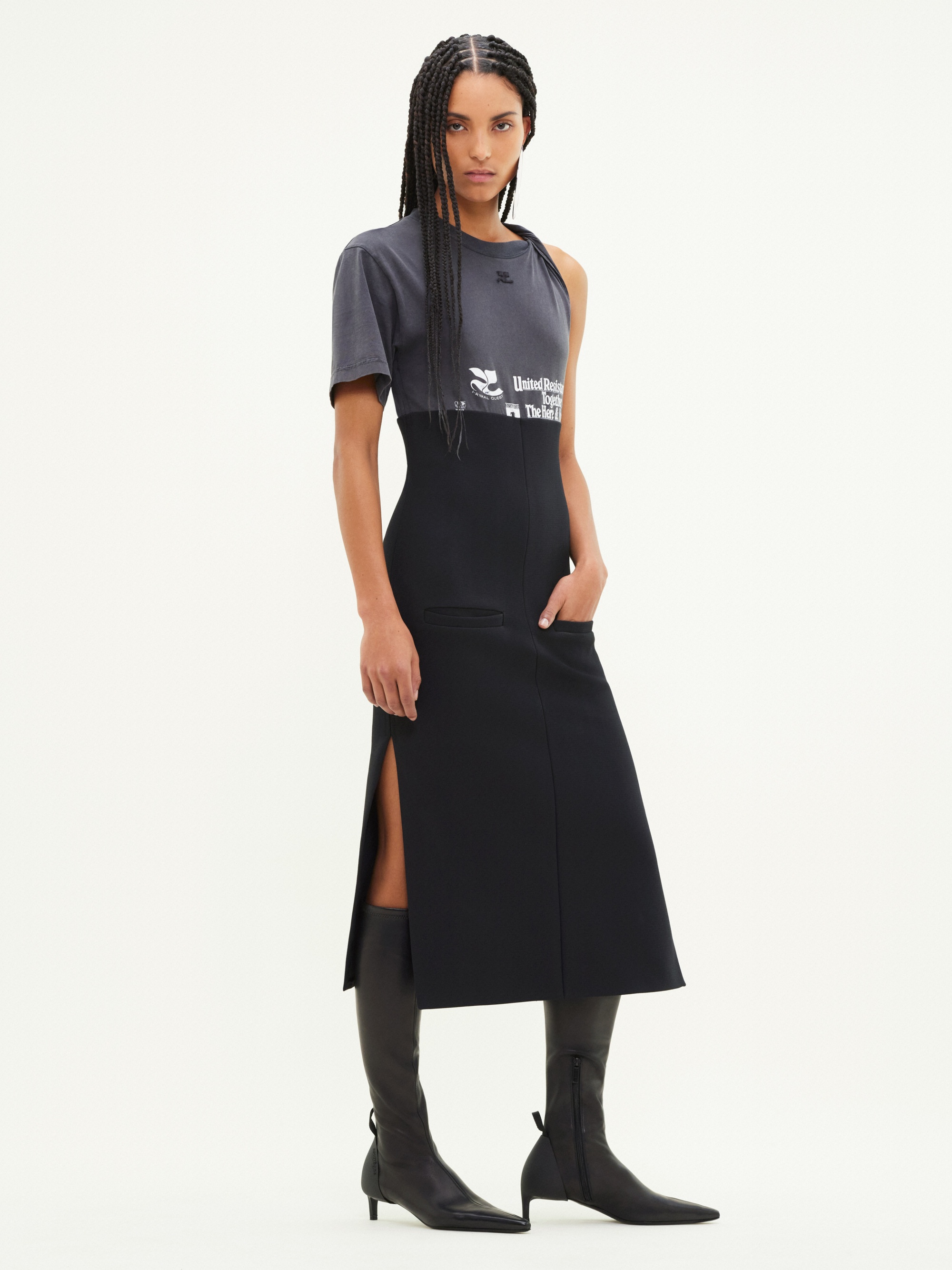 TWISTED BIGOUT T-SHIRT DRESS - 3