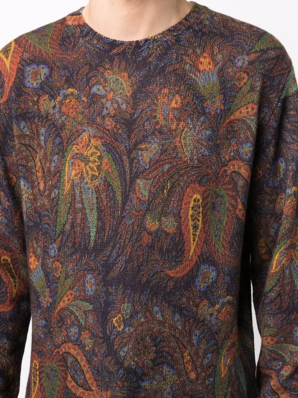 paisley intarsia wool jumper - 5