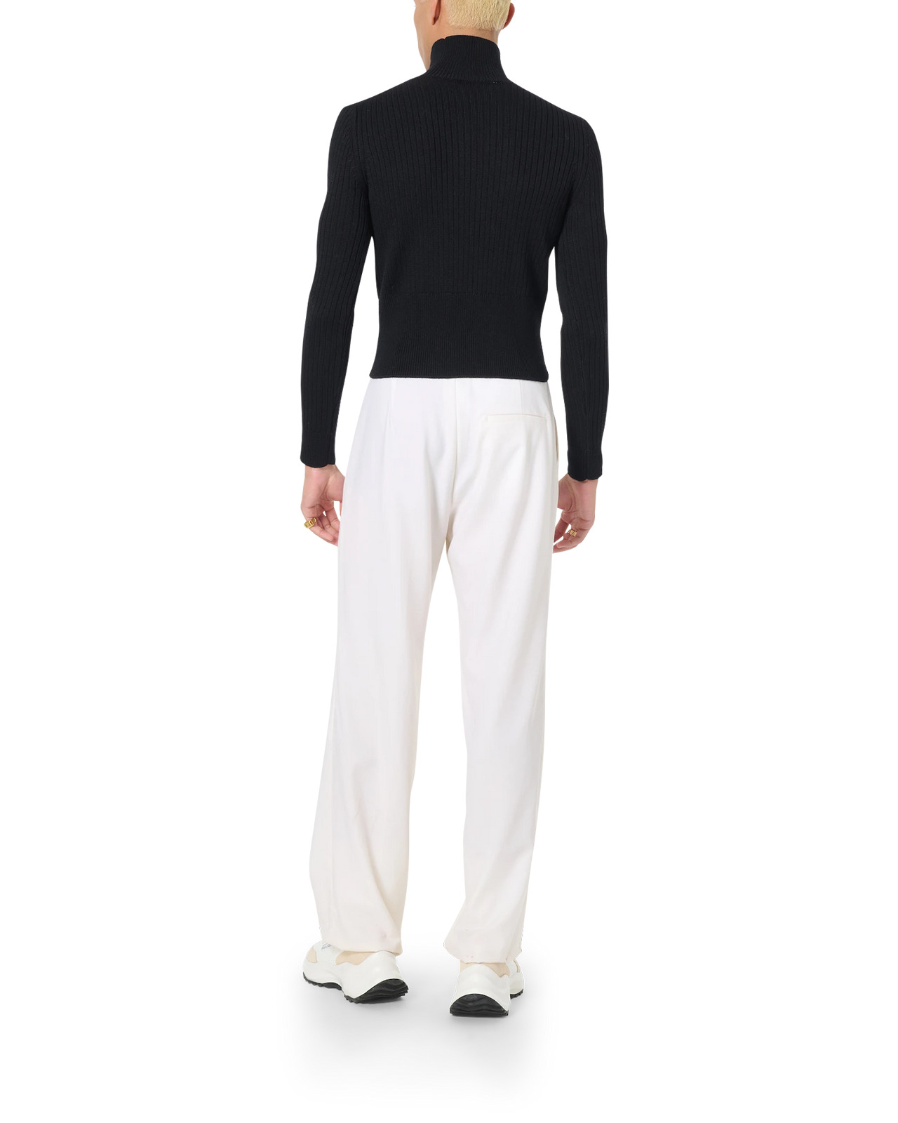 Rib High Neck Jumper - 3