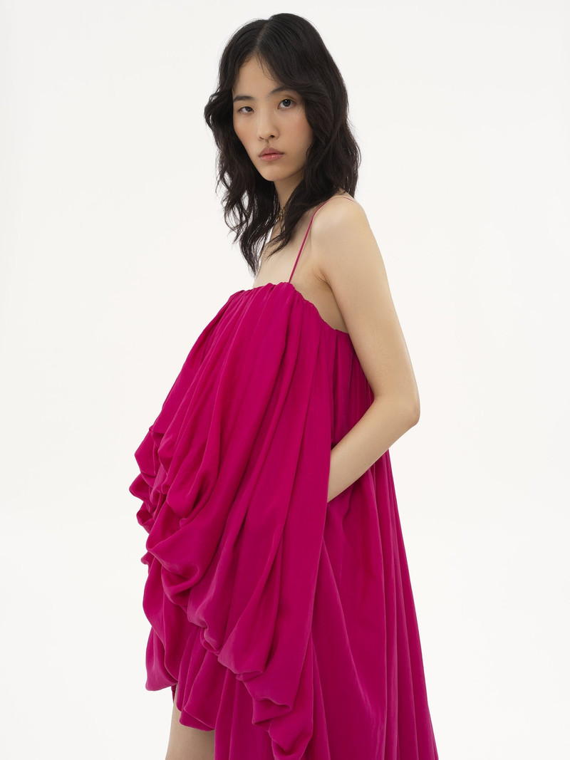 HIGH-LOW SLEEVELESS JUMPSUIT IN WASHED SILK PONGÉ 7