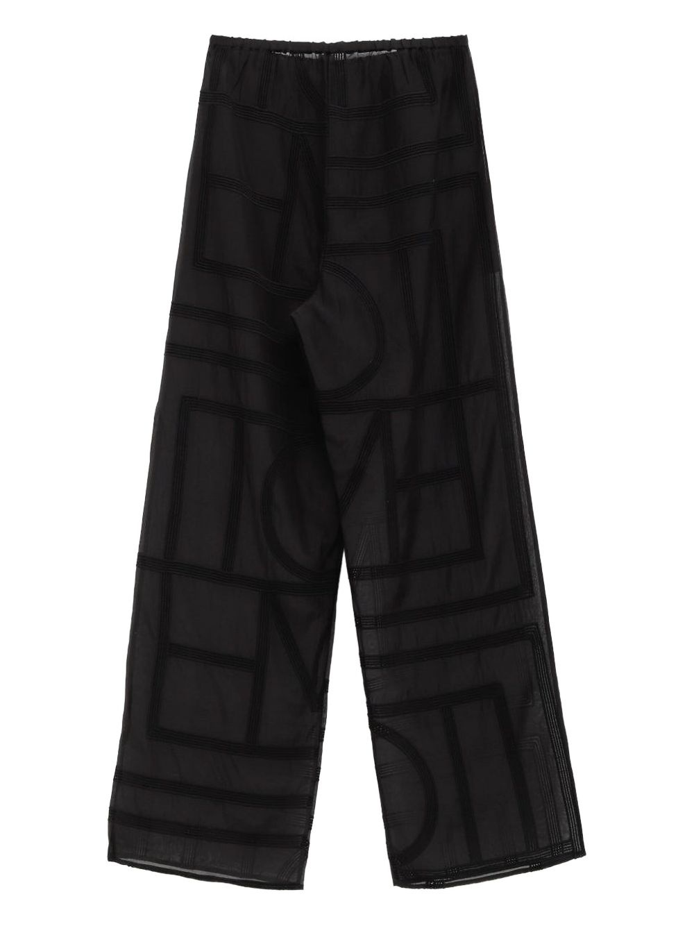 geometric-pattern pants - 2