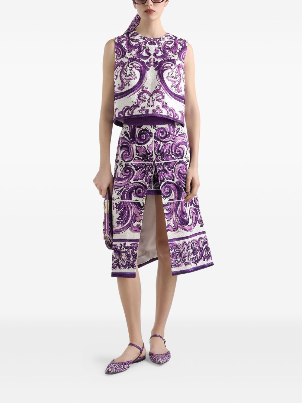 Majolica-print top - 2