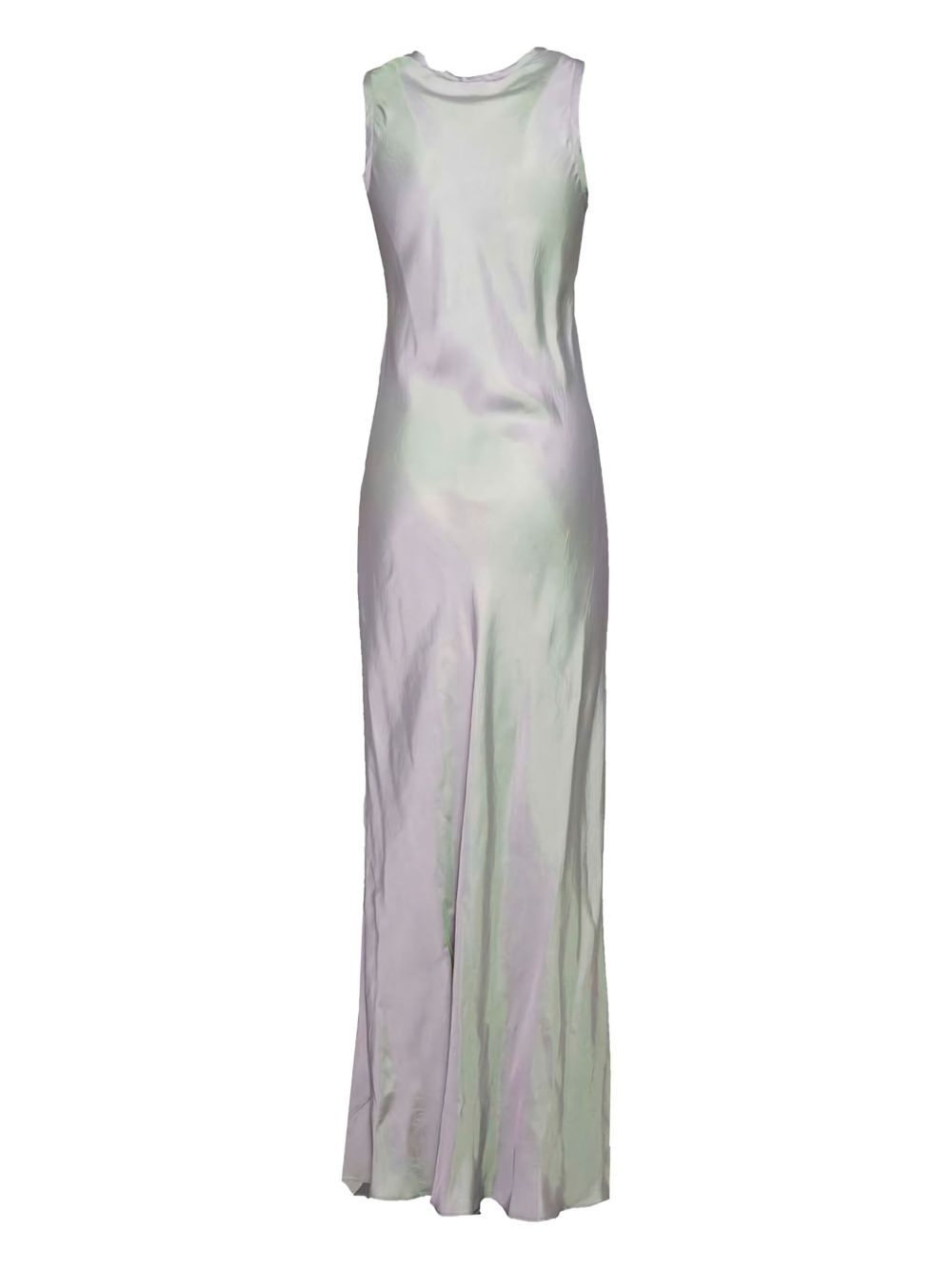 satin-effect sleeveless maxi dress - 2