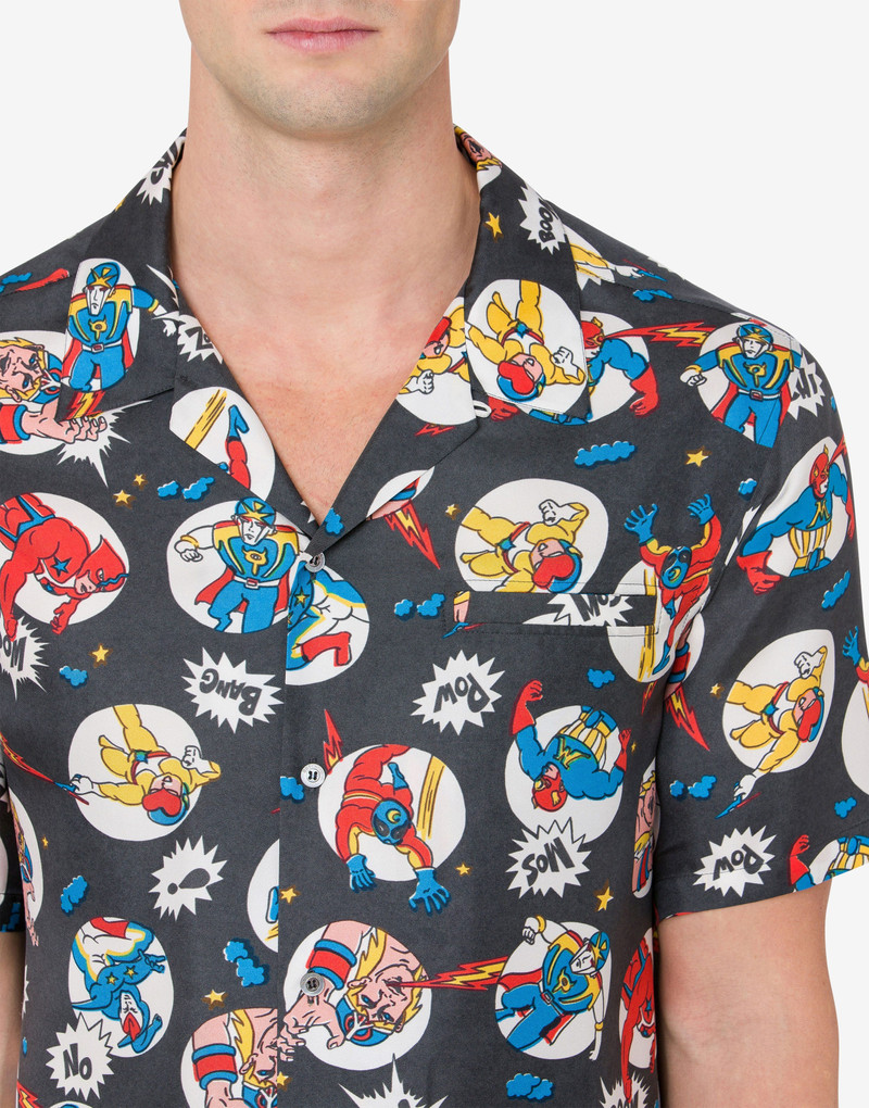 ALLOVER CARTOON TWILL SHIRT 4