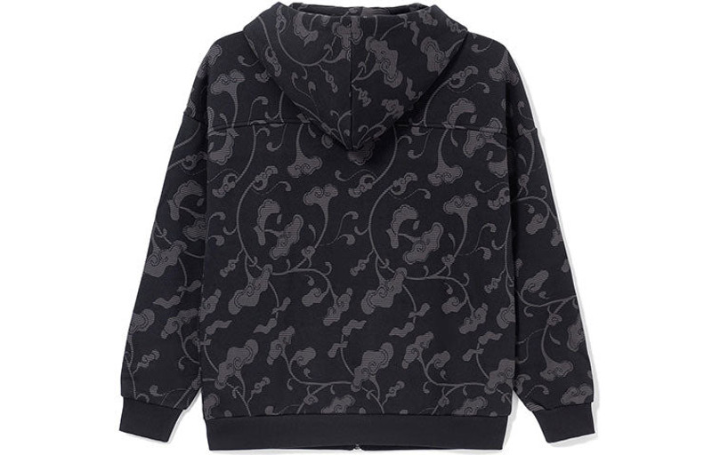 Li-Ning Li-Ning Lifestyle Casual Graphic Print Jacket 'Black Grey' AWDRF53-3 outlook