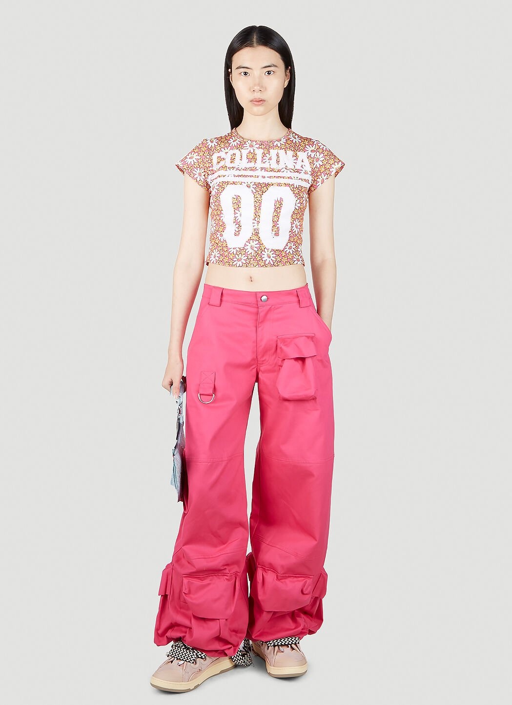 Logo Print Floral T-Shirt - 2