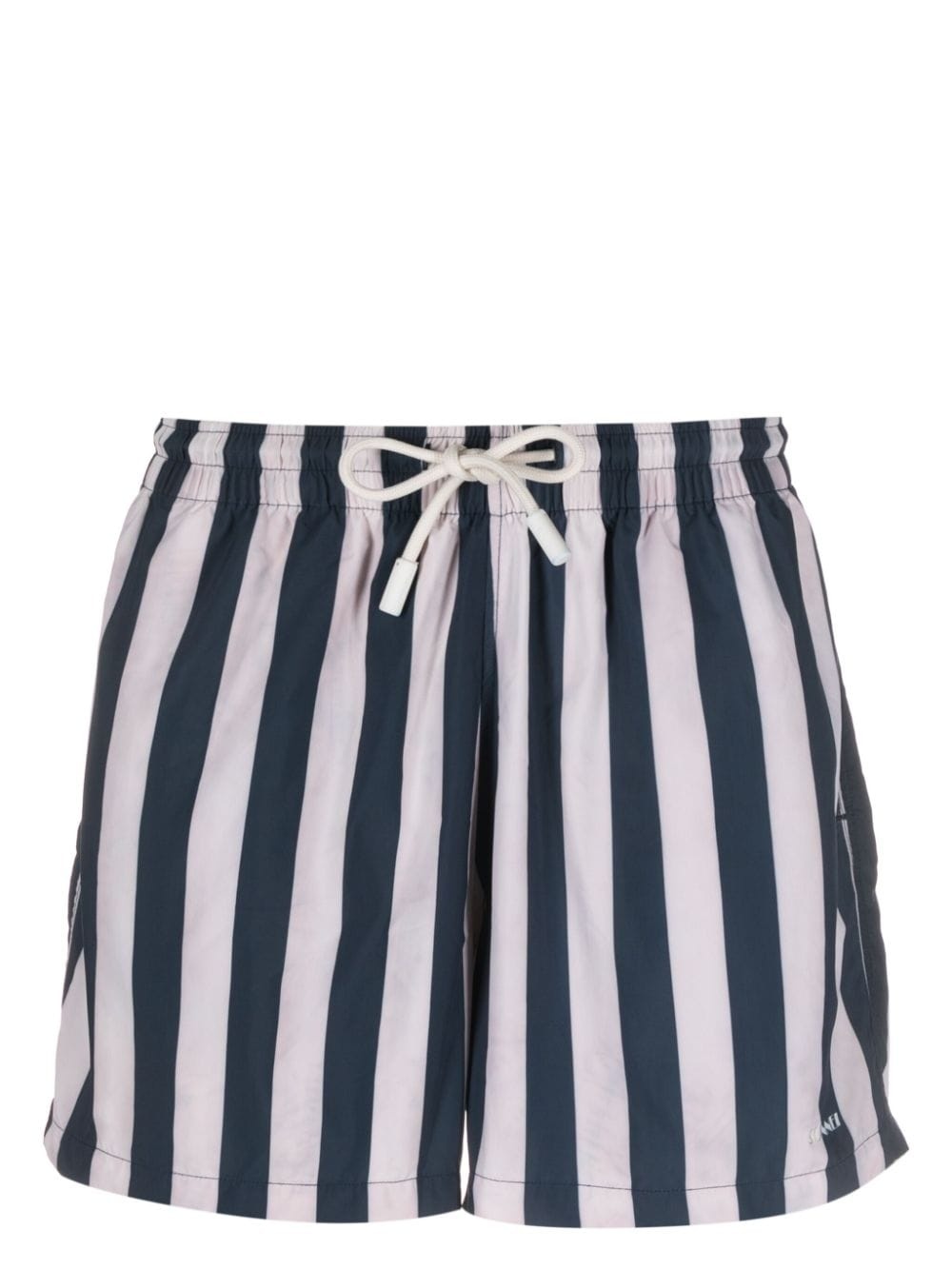 logo-print striped swim shorts - 1