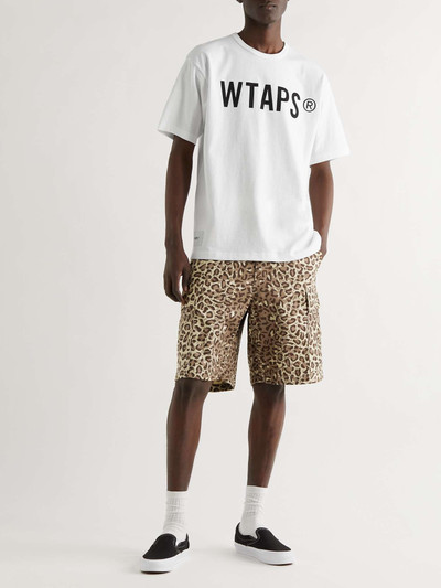 WTAPS Banner Logo-Print Cotton-Jersey T-Shirt outlook