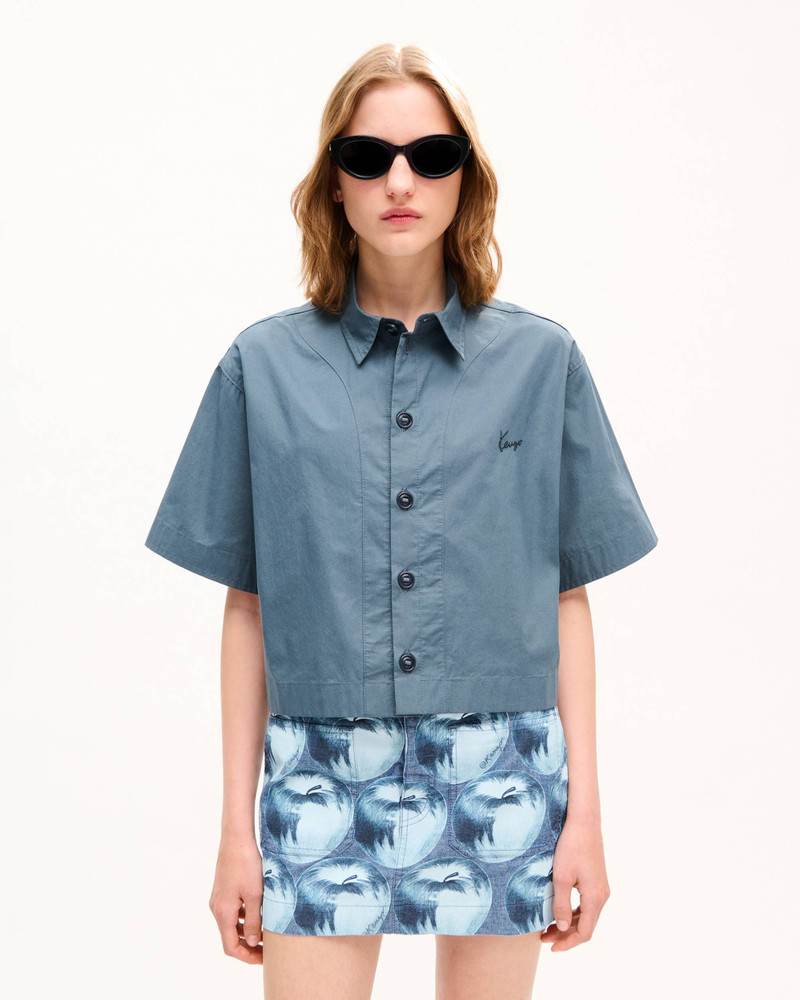 KENZO 'KENZO Signature' short sleeve shirt in cotton poplin outlook
