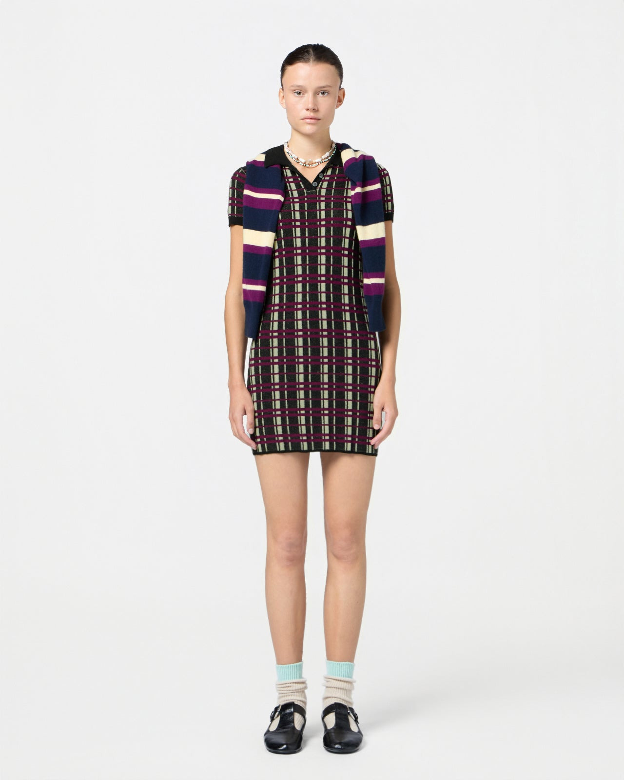 Plaid Polo Dress - 2